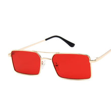 Carica l&#39;immagine nel visualizzatore di Gallery, Square Sunglasses Women Double Bridge Design Sun Glasses Women Metal Small Frame Colorful Oculos De Sol
