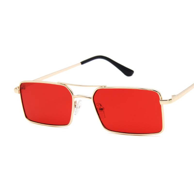 Square Sunglasses Women Double Bridge Design Sun Glasses Women Metal Small Frame Colorful Oculos De Sol