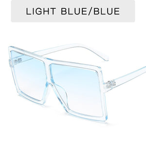 New Square Sunglasses Women Sun Glasses Female Eyewear Eyeglasses Plastic Frame Clear Lens UV400 Shade Fashion Driving