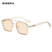 Load image into Gallery viewer, Square  Women&#39;s Sunglasses Metal Big Frame Sun Glasses Women Retro Double Bridge Eyewear Men For 2023