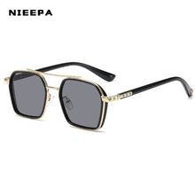 Load image into Gallery viewer, Square  Women&#39;s Sunglasses Metal Big Frame Sun Glasses Women Retro Double Bridge Eyewear Men For 2023