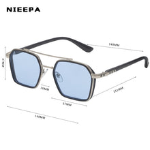 Load image into Gallery viewer, Square  Women&#39;s Sunglasses Metal Big Frame Sun Glasses Women Retro Double Bridge Eyewear Men For 2023
