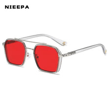 Load image into Gallery viewer, Square  Women&#39;s Sunglasses Metal Big Frame Sun Glasses Women Retro Double Bridge Eyewear Men For 2023