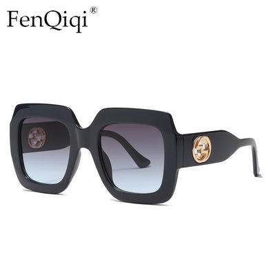 Staylish Plastic Oversized Square Sun Glasses Women 2023 Brand Designer Sunglasses Oculos De Sol Feminino