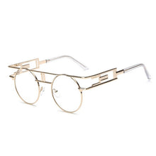 Carica l&#39;immagine nel visualizzatore di Gallery, Steampunk Round Glasses Frames Metal Men Women Computer Glasses Personality Hollow Eyeglasses Unisex