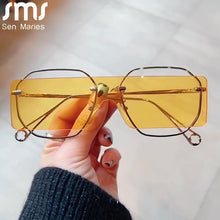Load image into Gallery viewer, Steampunk Sun Glasses Women Metal Sunglasses for Men Hollow Design Square Sun Glasses Women Vintage Irregular Eyewear UV400