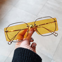 Load image into Gallery viewer, Steampunk Sun Glasses Women Metal Sunglasses for Men Hollow Design Square Sun Glasses Women Vintage Irregular Eyewear UV400
