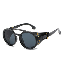 Load image into Gallery viewer, Steampunk Sunglasses Brand Design Round Sunglass Men Women Vintage Punk Sun glasses UV400 Shades Eyewear Oculos de sol