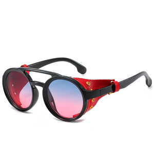 Steampunk Sunglasses Brand Design Round Sunglass Men Women Vintage Punk Sun glasses UV400 Shades Eyewear Oculos de sol