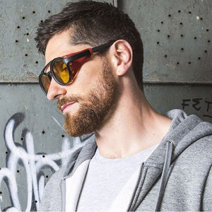Steampunk Sunglasses Brand Design Round Sunglass Men Women Vintage Punk Sun glasses UV400 Shades Eyewear Oculos de sol