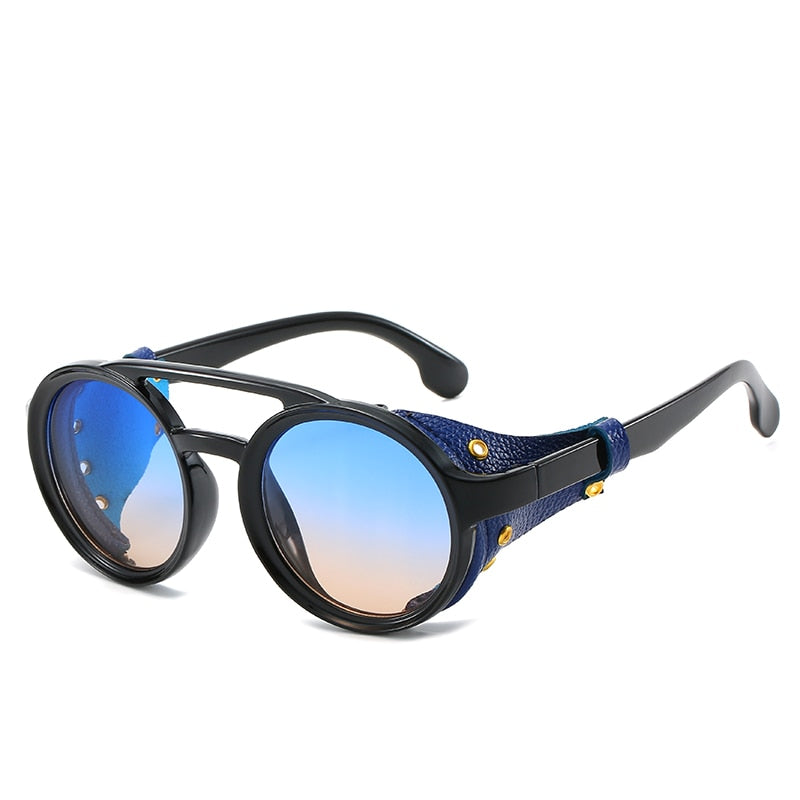 Steampunk Sunglasses Brand Design Round Sunglass Men Women Vintage Punk Sun glasses UV400 Shades Eyewear Oculos de sol