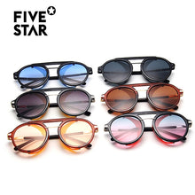 Load image into Gallery viewer, Steampunk Sunglasses Brand Design Round Sunglass Men Women Vintage Punk Sun glasses UV400 Shades Eyewear Oculos de sol