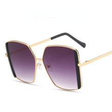 Load image into Gallery viewer, Street Style Personality Sunglasses Female Sunglasses Ins Big Frame Square Metal Trendy Sunglasses