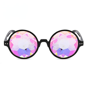 Style Glasses Rave Men Round Kaleidoscope Sunglasses Women Party Psychedelic Prism Diffracted Lens EDM Sunglasses Female