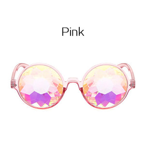Style Glasses Rave Men Round Kaleidoscope Sunglasses Women Party Psychedelic Prism Diffracted Lens EDM Sunglasses Female