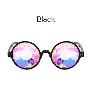 Style Glasses Rave Men Round Kaleidoscope Sunglasses Women Party Psychedelic Prism Diffracted Lens EDM Sunglasses Female