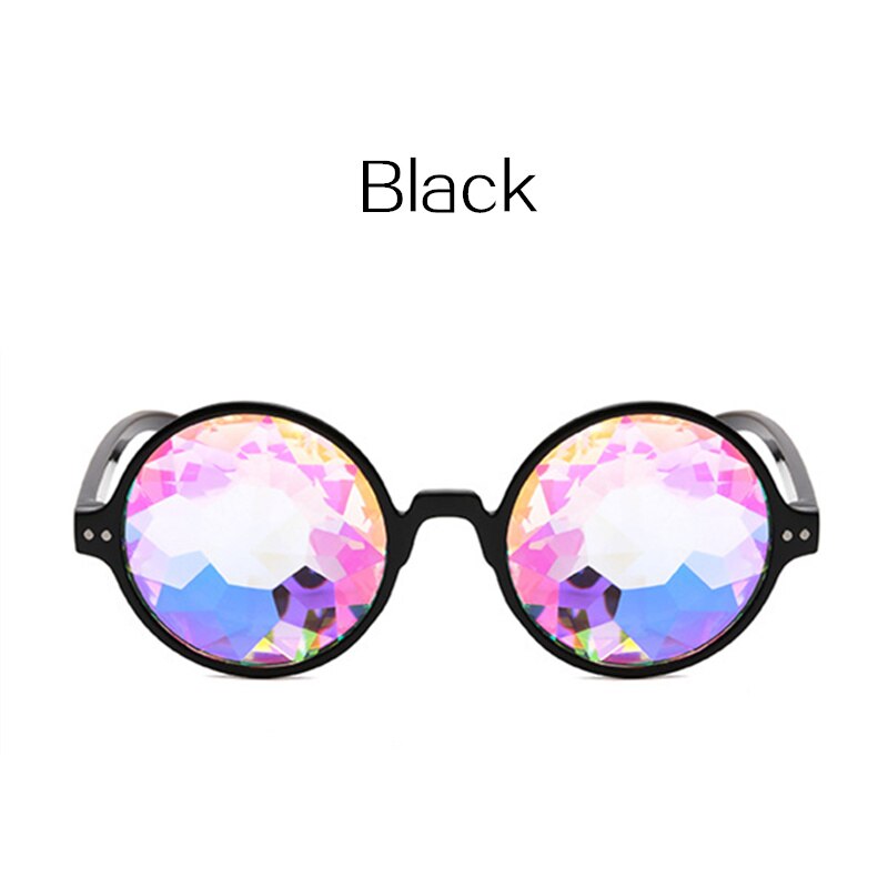 Style Glasses Rave Men Round Kaleidoscope Sunglasses Women Party Psychedelic Prism Diffracted Lens EDM Sunglasses Female