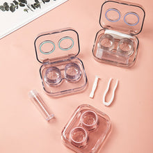 Load image into Gallery viewer, Style Transparent Tweezers Suction Stick Container Set Portable Contact Lens Box for Women Travel Contact Lenses Case