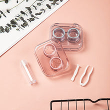 Load image into Gallery viewer, Style Transparent Tweezers Suction Stick Container Set Portable Contact Lens Box for Women Travel Contact Lenses Case