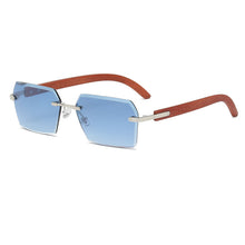 Load image into Gallery viewer, Stylish Square Sunglasses Women Rimless Wood Printting Sun Glasses UV400 De Soleil Female