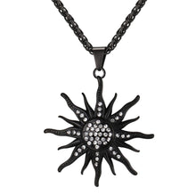 Load image into Gallery viewer, New Sun Flower Necklace Pendant Rhinestone Charming Stainless Steel/Gold Color Rope Chain For Women Party Chic Jewelry GP2434