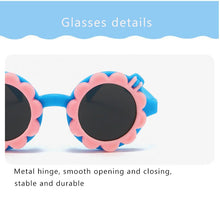Load image into Gallery viewer, Sunflower Cartoon Children Sunglasses Cute Baby Cartoon Flip Kids Sunglasses Glasses Frame