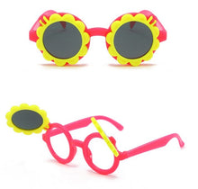 Load image into Gallery viewer, Sunflower Cartoon Children Sunglasses Cute Baby Cartoon Flip Kids Sunglasses Glasses Frame