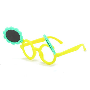 Sunflower Cartoon Children Sunglasses Cute Baby Cartoon Flip Kids Sunglasses Glasses Frame