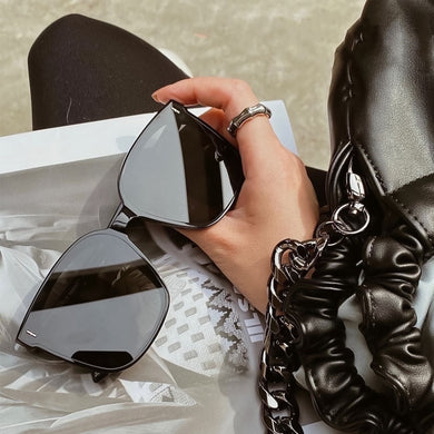 Sunglasses Brand Design Sunglasses Korean Men Women Thin Glasses  Driving Metal Accessories Style Of Star UV400