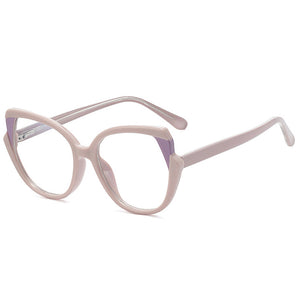 TR90 Cat Eye Women Optical Glasses Frame Retro Spring Hinge Anti Blue Light Eyewear Men Round Red Pink Eyeglasses Frame