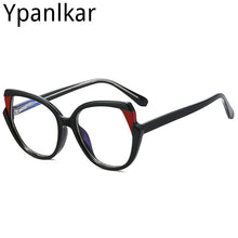 Load image into Gallery viewer, TR90 Cat Eye Women Optical Glasses Frame Retro Spring Hinge Anti Blue Light Eyewear Men Round Red Pink Eyeglasses Frame
