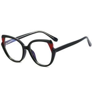 TR90 Cat Eye Women Optical Glasses Frame Retro Spring Hinge Anti Blue Light Eyewear Men Round Red Pink Eyeglasses Frame
