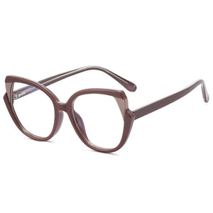 TR90 Cat Eye Women Optical Glasses Frame Retro Spring Hinge Anti Blue Light Eyewear Men Round Red Pink Eyeglasses Frame