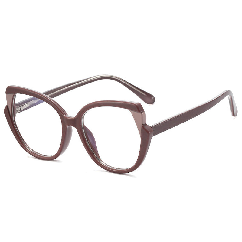 TR90 Cat Eye Women Optical Glasses Frame Retro Spring Hinge Anti Blue Light Eyewear Men Round Red Pink Eyeglasses Frame