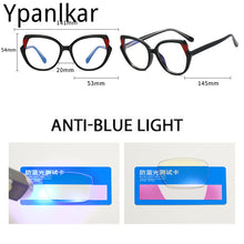 Load image into Gallery viewer, TR90 Cat Eye Women Optical Glasses Frame Retro Spring Hinge Anti Blue Light Eyewear Men Round Red Pink Eyeglasses Frame