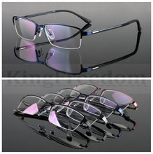 Load image into Gallery viewer, TR90 Eyeglass Frame Half Rim Glasses Titanium Alloy Spectacles Rx able A1506