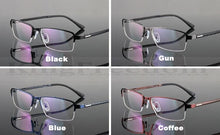 Load image into Gallery viewer, TR90 Eyeglass Frame Half Rim Glasses Titanium Alloy Spectacles Rx able A1506