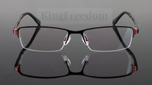 Load image into Gallery viewer, TR90 Eyeglass Frame Half Rim Glasses Titanium Alloy Spectacles Rx able A1506