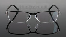 Load image into Gallery viewer, TR90 Eyeglass Frame Half Rim Glasses Titanium Alloy Spectacles Rx able A1506