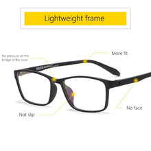 Load image into Gallery viewer, TR90 glasses frame men&#39;s ultralight full frame glasses frame female myopia comfortable square prescription glasses 8870