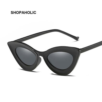 Thick Sunglasses Women Vintage Frame Tint Sexy Shiny Lens Cat Eye Sun Glasses Female Purple Color Shades Uv400