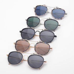 Thom Brand Design Polarized Sunglasses Classic Pilot Anti Glare Men Women Retro Double Beam UV400 Protection Sun Glasses