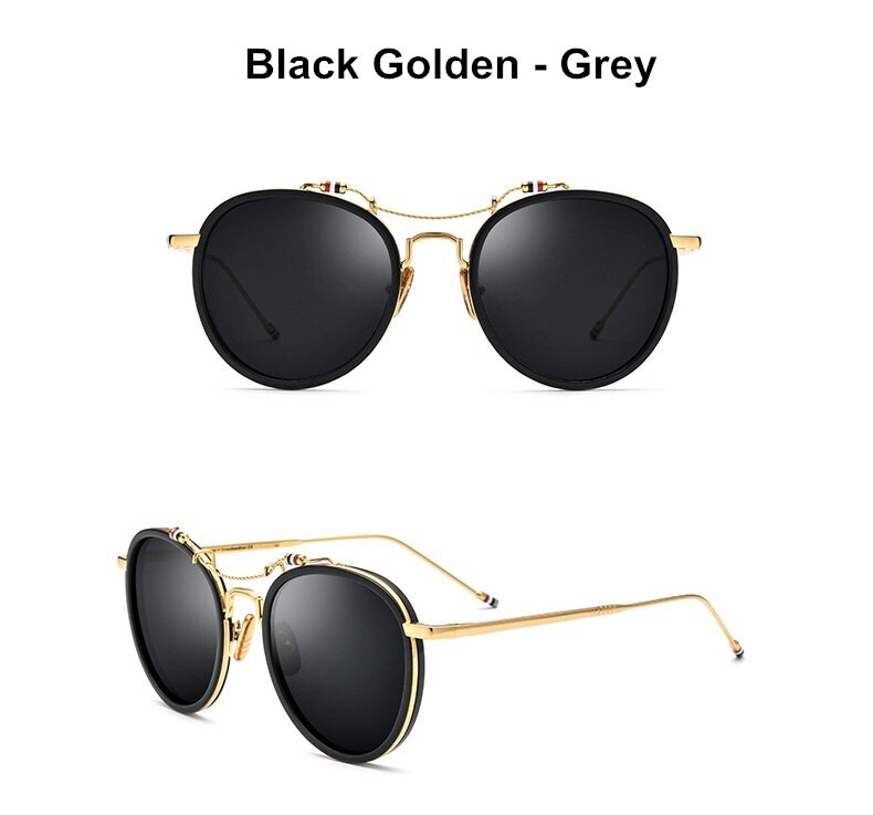 Thom Brand Design Polarized Sunglasses Classic Pilot Anti Glare Men Women Retro Double Beam UV400 Protection Sun Glasses