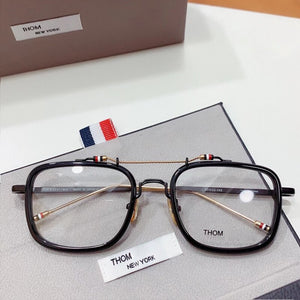 Thom Brand Titanium Square Glasses Frame Non-Prescription Eyeglasses Men Women Optical Spectacles Eyewear Oculos De Grau