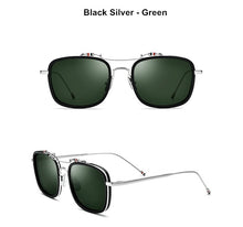 Load image into Gallery viewer, Thom Brand UV protection Retro Square anti glare polarized sunglasses  men and women Pilot Sun Glasses TBS816 Browne