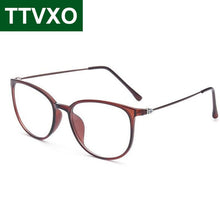 Load image into Gallery viewer, Tiny Retro Glasses Spectacle Frame TR90 Material Cat&#39;s Eye Women&#39;s Eyeglass Frame Simple Transparent Computer Glasses