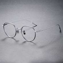 Load image into Gallery viewer, Titanium Frame Glasses Frame Pure Titanium Oval 80807 Literary Simple Large Frame Can Be Equipped With Myopia Mirror