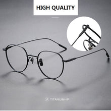 Load image into Gallery viewer, Titanium Frame Glasses Frame Pure Titanium Oval 80807 Literary Simple Large Frame Can Be Equipped With Myopia Mirror