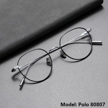 Load image into Gallery viewer, Titanium Frame Glasses Frame Pure Titanium Oval 80807 Literary Simple Large Frame Can Be Equipped With Myopia Mirror