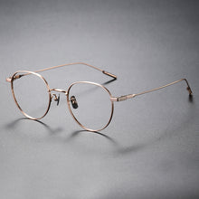 Load image into Gallery viewer, Titanium Frame Glasses Frame Pure Titanium Oval 80807 Literary Simple Large Frame Can Be Equipped With Myopia Mirror